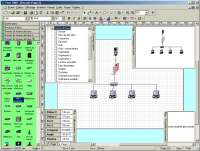 Microsoft Visio 2000 Professional Anchored Windows (click to enlarge)