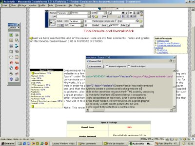 DreamWeaver 3.01 GUI (click to enlarge)